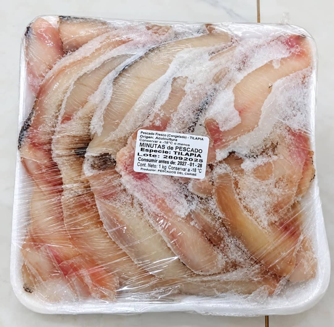 Minuta de Tilapia congelada.                 ( Envase 1 kg) 